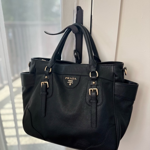 Prada Black Leather Tote Bag - Picture 2 of 10